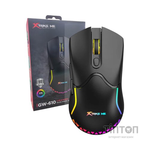 Мишка Xtrike ME GW-610 Wireless RGB Black (GW-610)