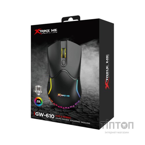 Мишка Xtrike ME GW-610 Wireless RGB Black (GW-610)
