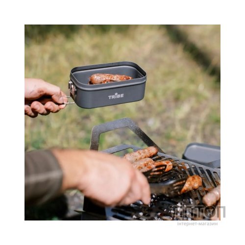 Миска туристична Tribe Lunch Box Alu T-FG-0016-grey, , шт (T-FG-0016-grey)