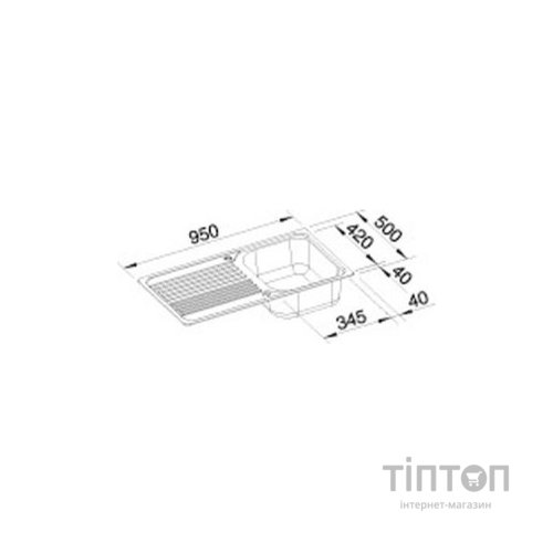 Мийка кухонна Blanco 511942 TIPO 45S СТАЛЬ