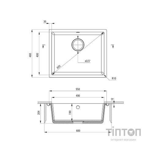 Мийка кухонна Deante Corda (ZQA N10C)