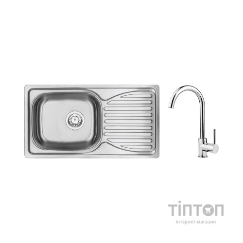 Мийка кухонна Deante Doppio, + зміш. BOC_062M (ZENB0113)