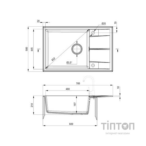 Мийка кухонна Deante Eridan (ZQE N11B)