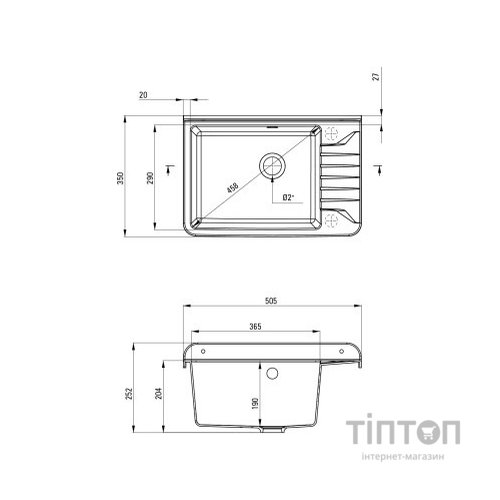 Мийка кухонна Deante Garden (ZYT 211A)