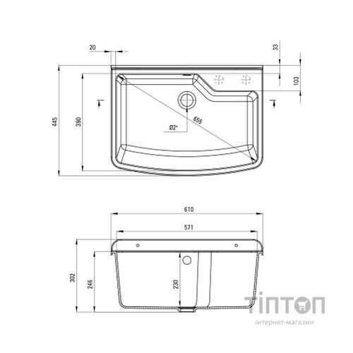 Мийка кухонна Deante Garden (ZYT 310B)