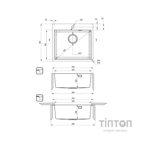 Мийка кухонна Deante Olfato (ZPO 010B)