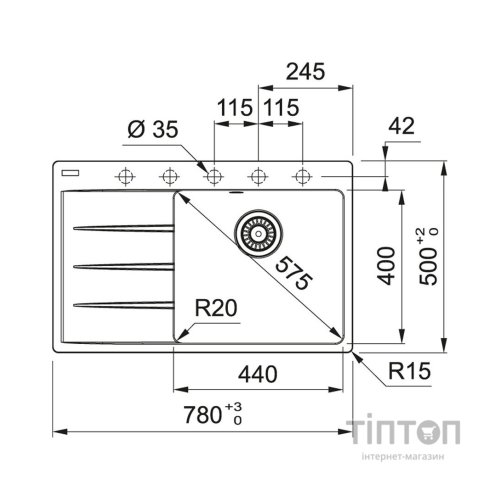 Мийка кухонна Franke 114.0630.471