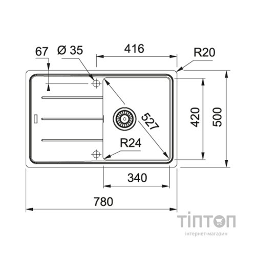 Мийка кухонна Franke 114.0667.446