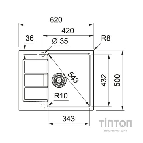 Мийка кухонна Franke 143.0627.383