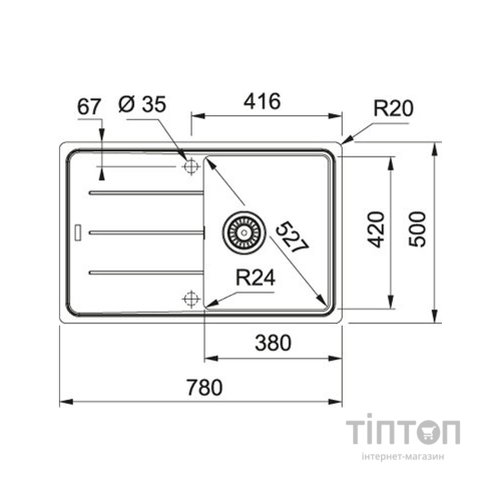 Мийка кухонна Franke Basis BFG 611-78 (114.0258.042)