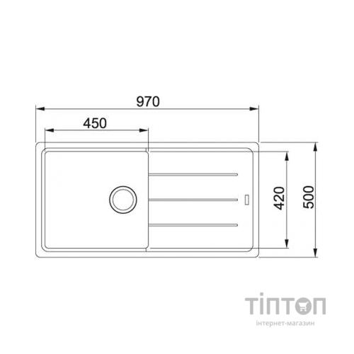 Мийка кухонна Franke BASIS BFG 611-97 (114.0363.933)