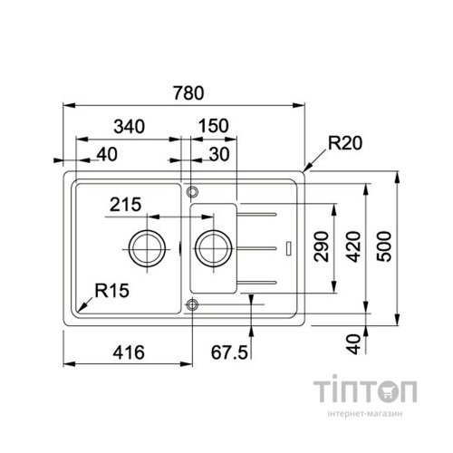 Мийка кухонна Franke Basis BFG 651-78 (114.0565.111)