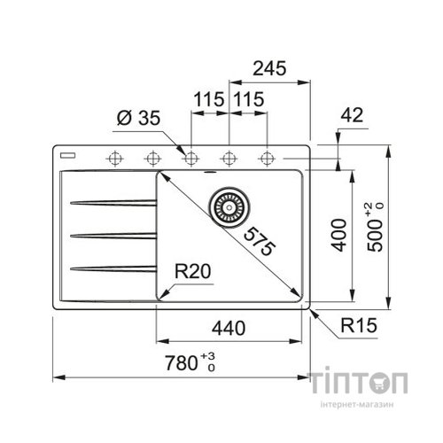 Мийка кухонна Franke Centro (114.0630.479)