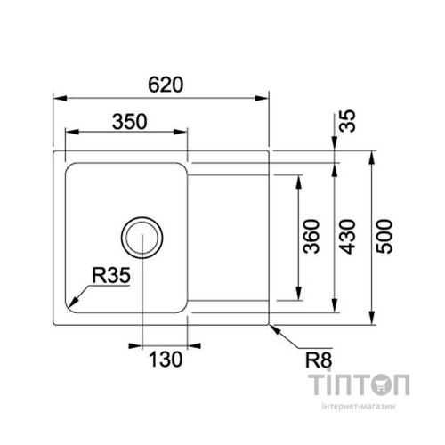 Мийка кухонна Franke Orion Tectonite OID 611-62 (114.0498.008)
