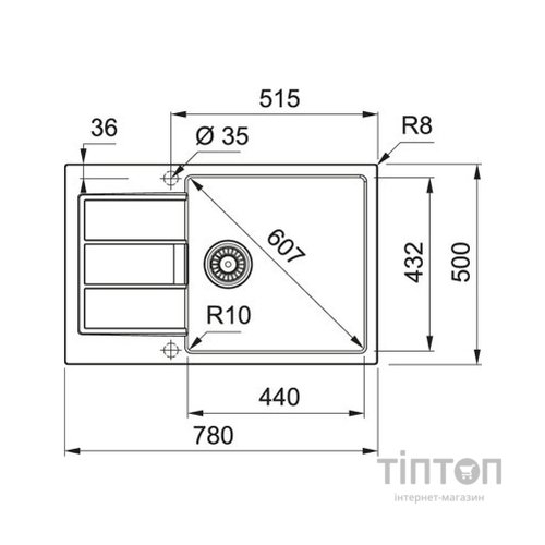 Мийка кухонна Franke Sirius 2.0 S2D 611-78 XL (143.0621.338)