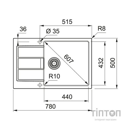 Мийка кухонна Franke Sirius 2.0 S2D 611-78 XL/143.0621.339 (143.0621.339)