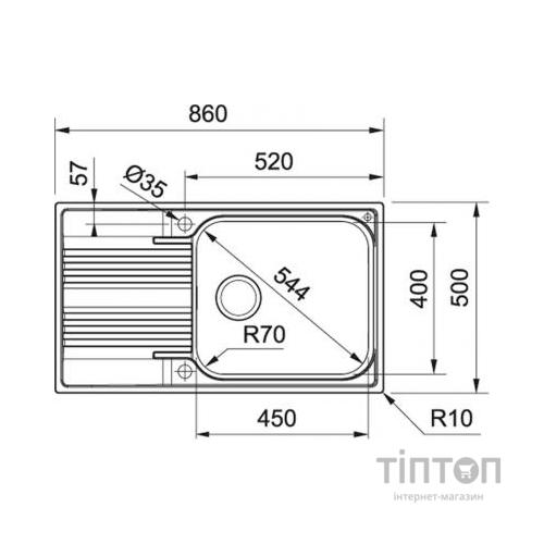 Мийка кухонна Franke Smart SRX 611-86 XL (101.0456.705)