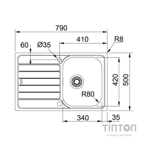 Мийка кухонна Franke Spark SKL 611-79/ 101.0598.809 (101.0598.809)