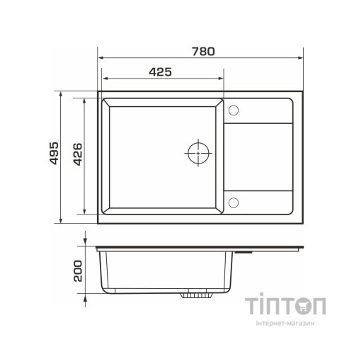 Мийка кухонна GRANADO Alicante marron (gr2406)