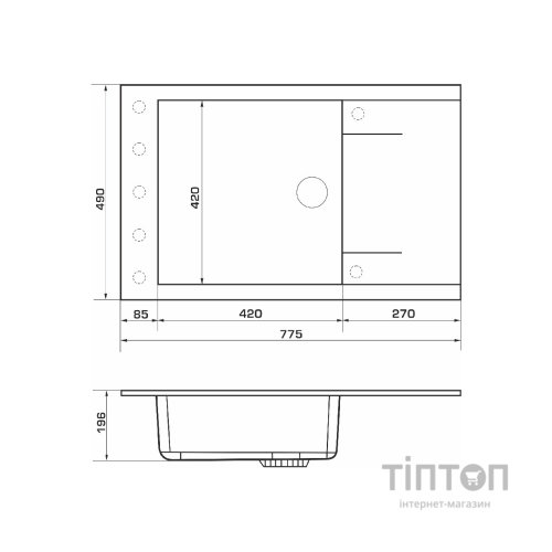 Мийка кухонна GRANADO Almeria ivory (gr3104)