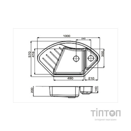 Мийка кухонна GRANADO Barcelona ivory
