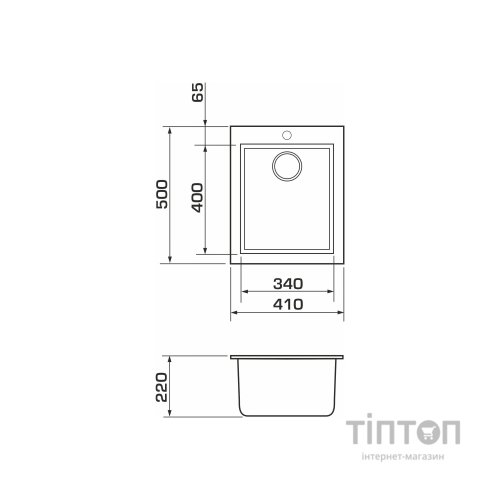 Мийка кухонна GRANADO CADIZ marron (gr2306)