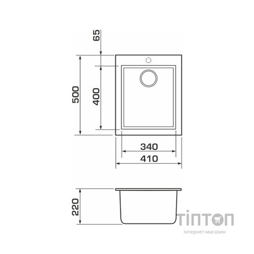 Мийка кухонна GRANADO CADIZ white (gr2305)