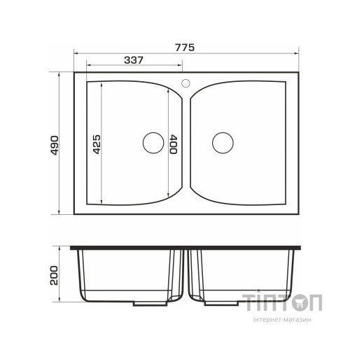 Мийка кухонна GRANADO CORDOBA ivory (gr1204)