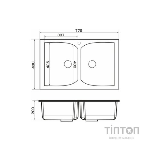 Мийка кухонна GRANADO CORDOBA marron (gr1206)
