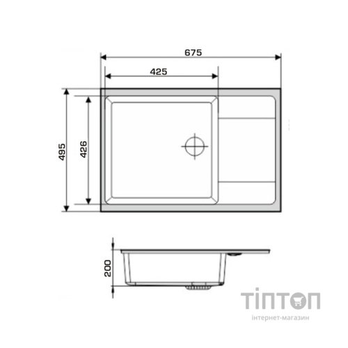 Мийка кухонна GRANADO LINARES grafito (gr0809)
