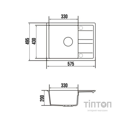 Мийка кухонна GRANADO MADRID gris (gr1608)