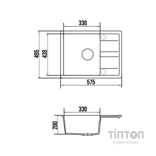 Мийка кухонна GRANADO MADRID white (gr1605)