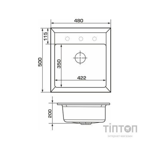 Мийка кухонна GRANADO MERIDA grafito (gr0309)