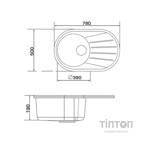 Мийка кухонна GRANADO MURCIA grafito (gr1709)