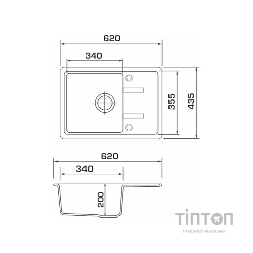 Мийка кухонна GRANADO PALMA ivory (gr2004)