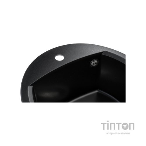 Мийка кухонна GRANADO RONDA black shine з сифоном (470*490mm.) (gr2201)