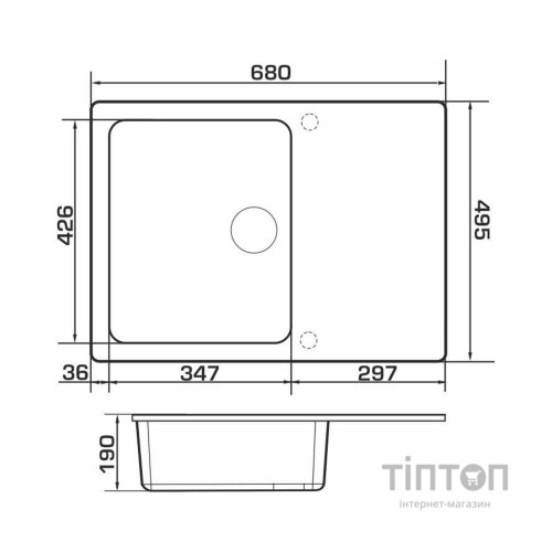Мийка кухонна GRANADO SALAMANKA marron