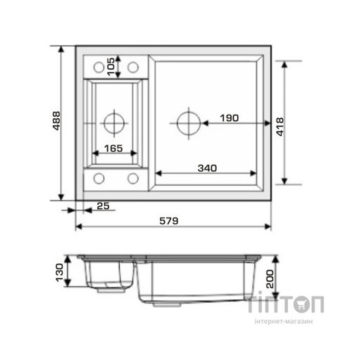 Мийка кухонна GRANADO SAMORA ivory (gr0904)