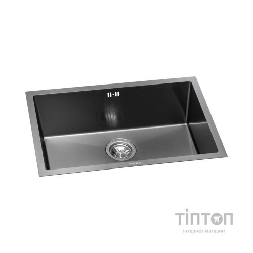 Мийка кухонна GRANADO Under top L STEEL S201 black (GS09201B)
