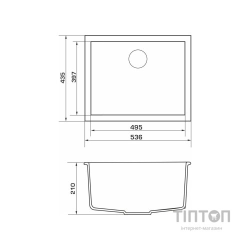 Мийка кухонна GRANADO UNDER TOP MAX ivory (gr3004)