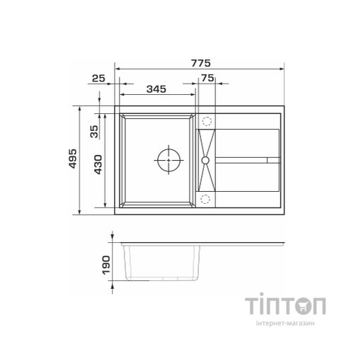 Мийка кухонна GRANADO VALENCIA avena (gr0702)