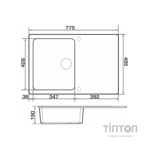 Мийка кухонна GRANADO VIGO white (gr1405)