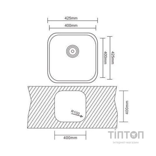 Мийка кухонна Interline UNDER sateen