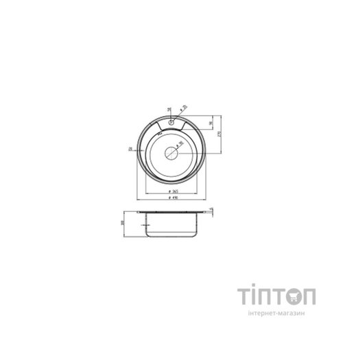 Мийка кухонна Kroner Dekor-490 08180 (CV022765)