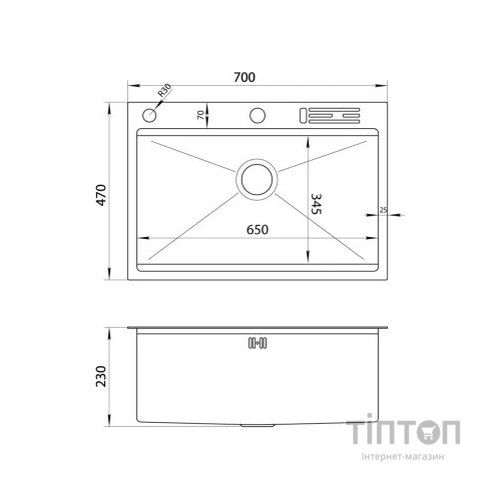 Мийка кухонна Nett NB-7048