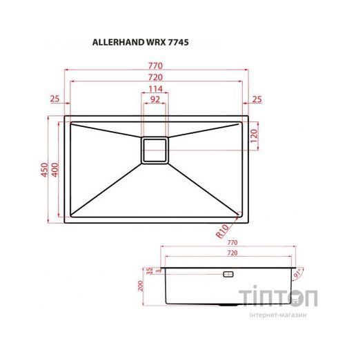 Мийка кухонна Weilor ALLERHAND WRX 7745