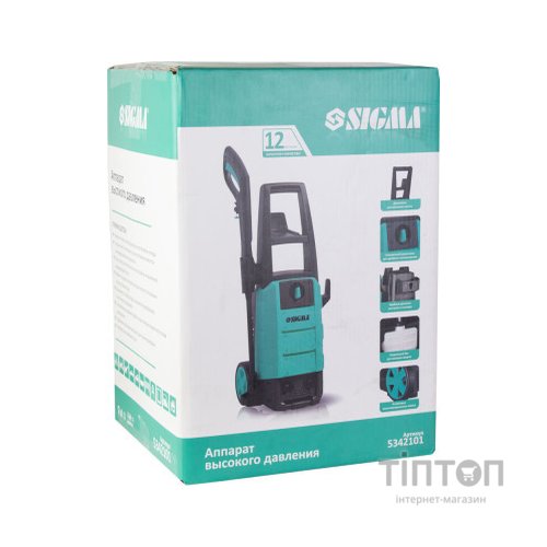 Мийка високого тиску Sigma 2000Вт max 150bar 7.2 л/хв + турбонасадка (5342101)