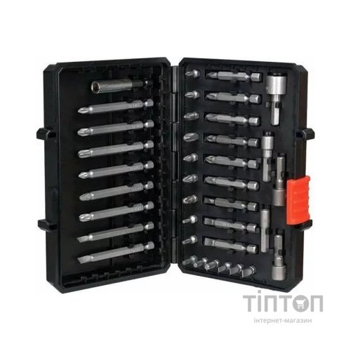 Набір біт Black&Decker PH0,PH1,SL4,SL6,Pz1,Pz2,Тx10,Тx20,L 25,50,75 мм,38 шт, кейс (A7202)