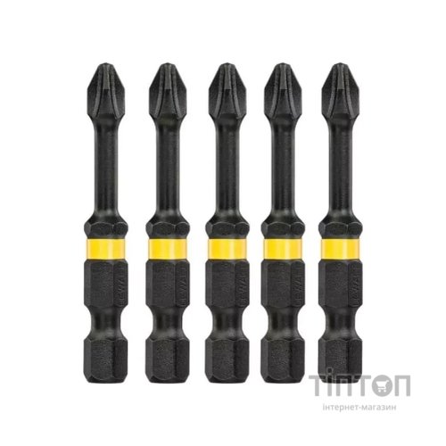 Набір біт DeWALT IMPACT TORSION, ударні, Philips, Ph2, L = 50 мм, 5 шт (DT7998T)