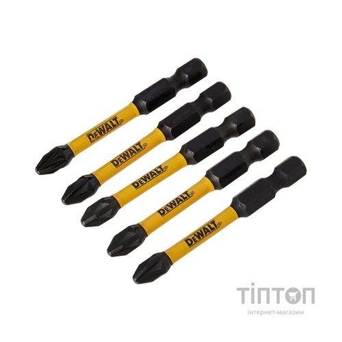 Набір біт DeWALT IMPACT TORSION, ударні, Pozidriv, Pz2, L=57 мм, 5 шт (DT7391T)